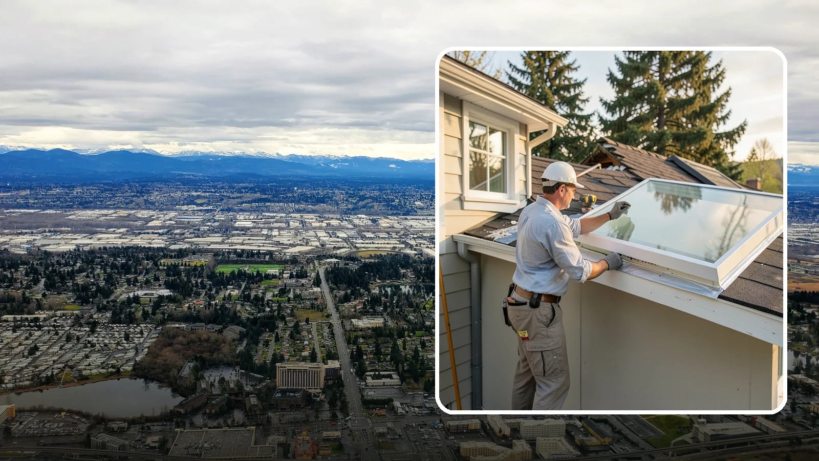Skylight Replacement in SeaTac, King County, WA - Swap out aging, foggy, or leaking skylights for efficient new units without disturbing your roof.