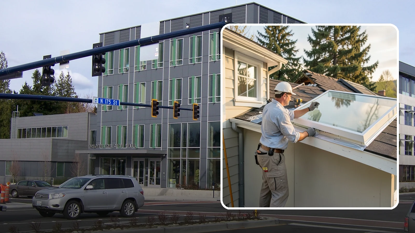 Skylight Replacement in Shoreline, King County, WA - Swap out aging, foggy, or leaking skylights for efficient new units without disturbing your roof.
