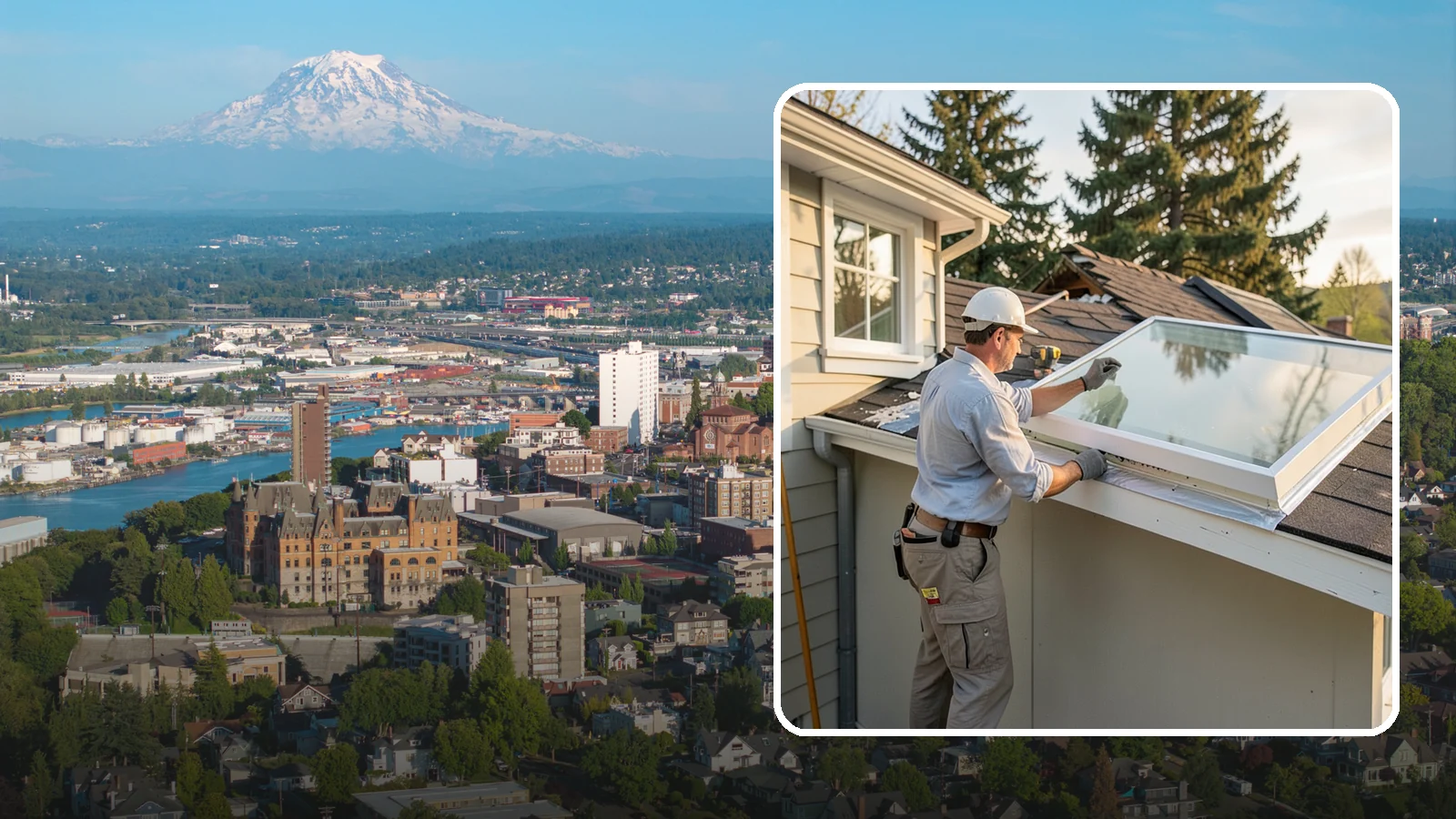 Skylight Replacement in Tacoma, Pierce County, WA - Swap out aging, foggy, or leaking skylights for efficient new units without disturbing your roof.