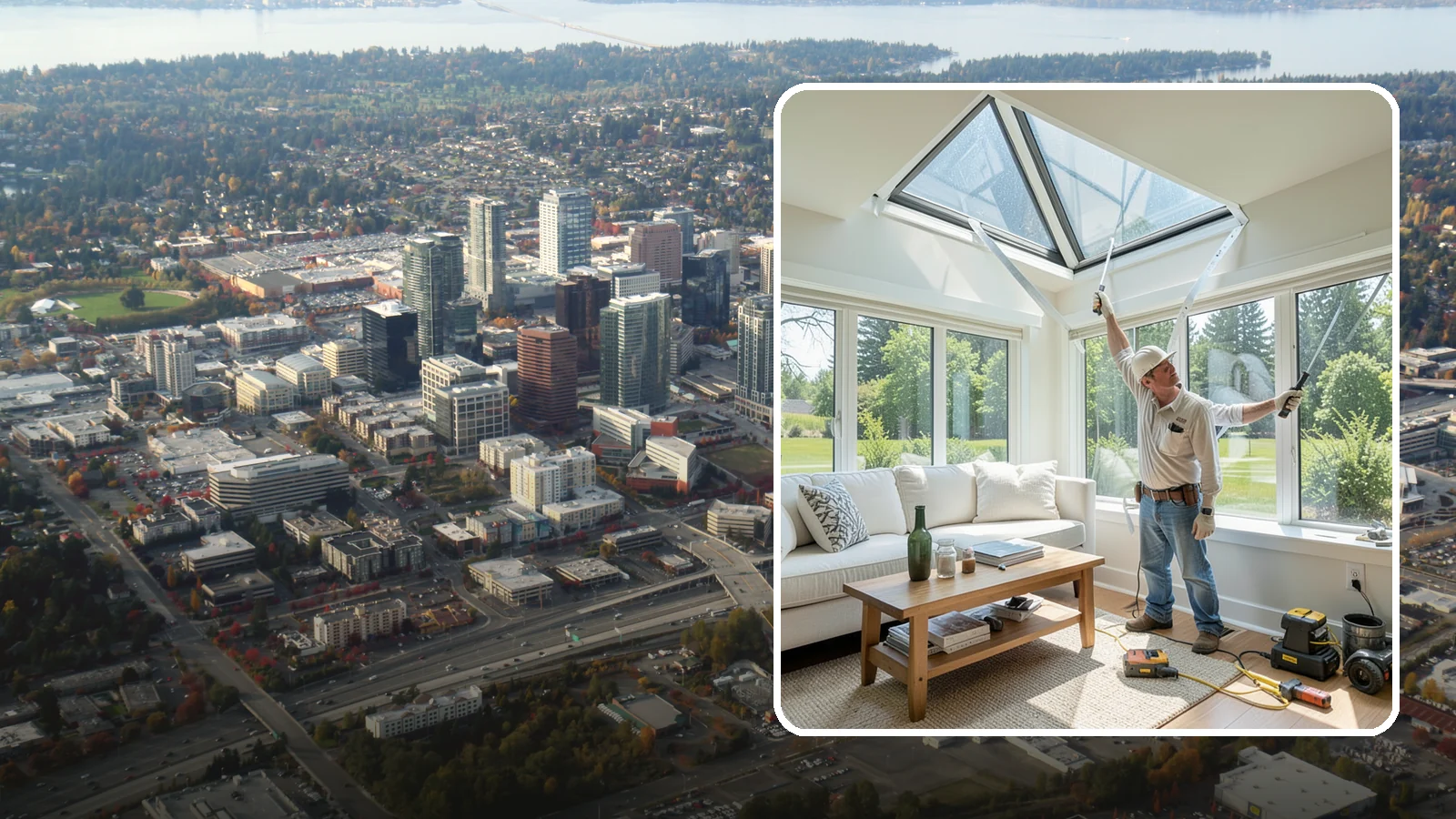 Skylight Window Installation in Bellevue, King County, WA - Installing leak-resistant skylights that pull daylight into rooms starved for sun during long PNW winters.