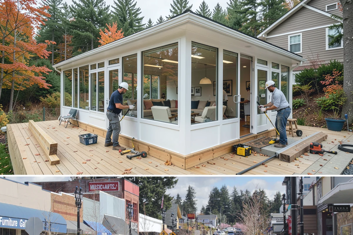 Skylight Window Installation in Bothell, King County, WA - Skylight installations are best done during dry weather so the roof opening stays fully protected while flashed and sealed.