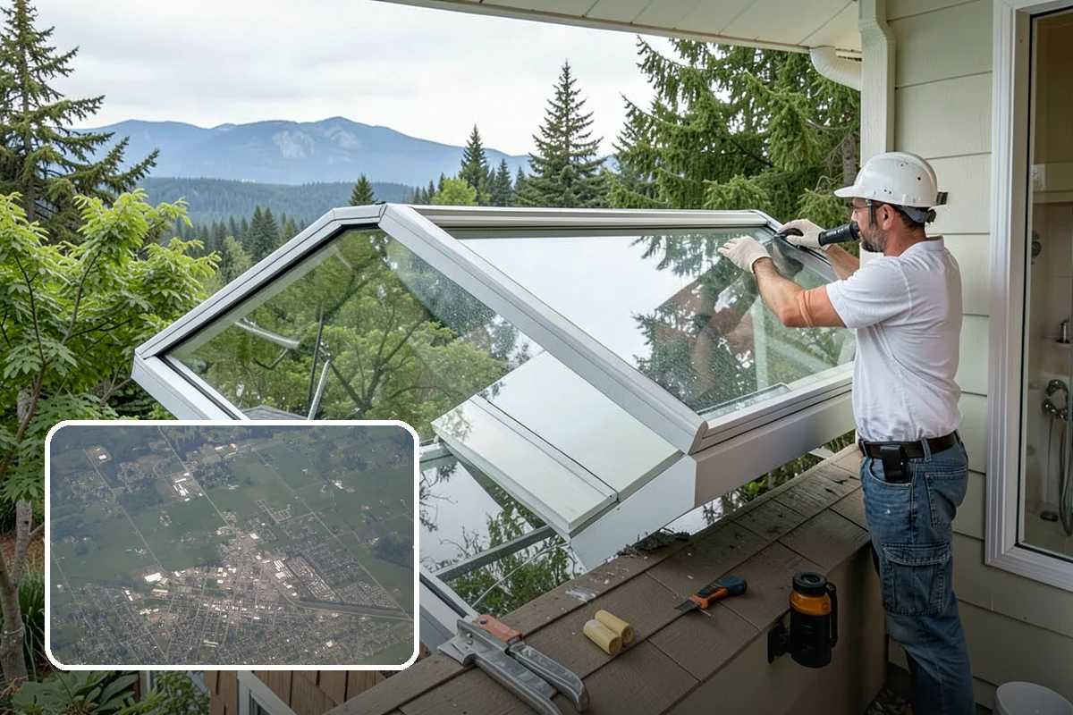 Skylight Window Installation in Enumclaw, King County, WA - Overhead daylight for dim interior spaces