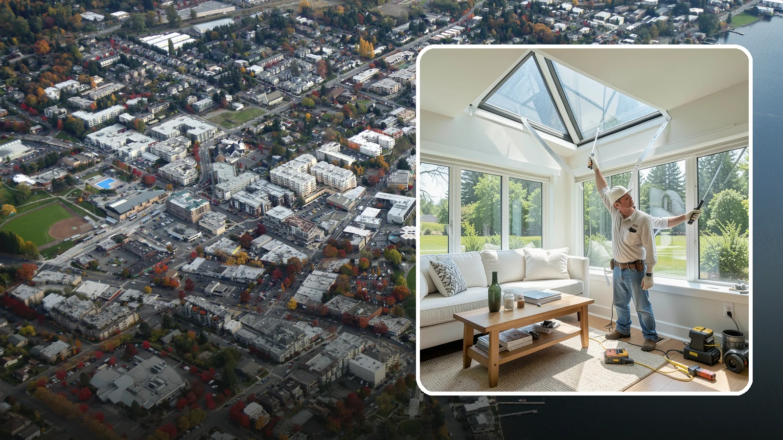 Skylight Window Installation in Kirkland, King County, WA - Installing leak-resistant skylights that pull daylight into rooms starved for sun during long PNW winters.