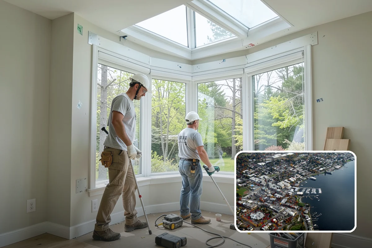 Skylight Window Installation in Kirkland, King County, WA - Overhead daylight for dim interior spaces