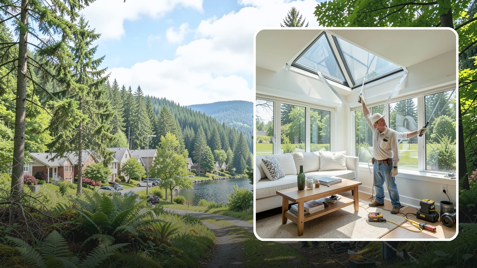 Skylight Window Installation in Lake Forest Park, King County, WA - Installing leak-resistant skylights that pull daylight into rooms starved for sun during long PNW winters.