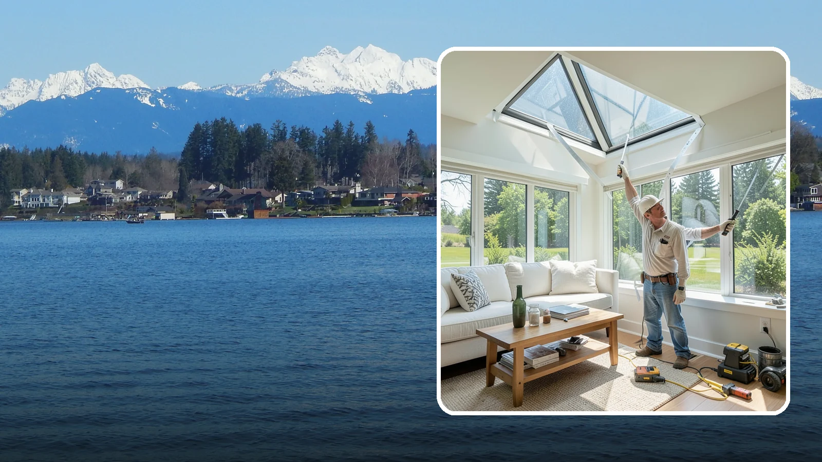 Skylight Window Installation in Lake Stevens, Snohomish County, WA - Installing leak-resistant skylights that pull daylight into rooms starved for sun during long PNW winters.