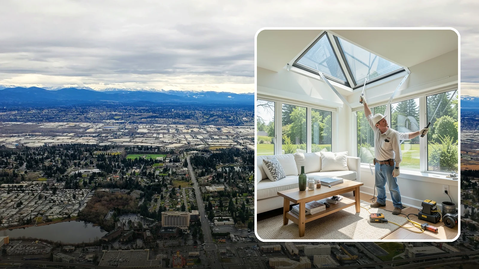Skylight Window Installation in SeaTac, King County, WA - Installing leak-resistant skylights that pull daylight into rooms starved for sun during long PNW winters.