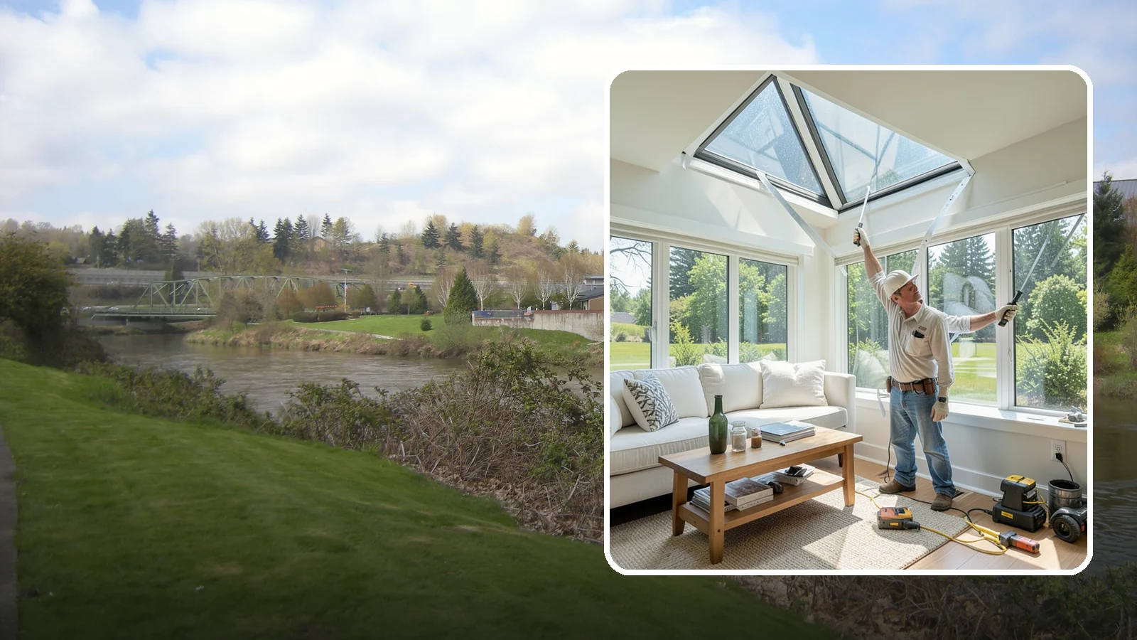 Skylight Window Installation in Tukwila, King County, WA - Installing leak-resistant skylights that pull daylight into rooms starved for sun during long PNW winters.