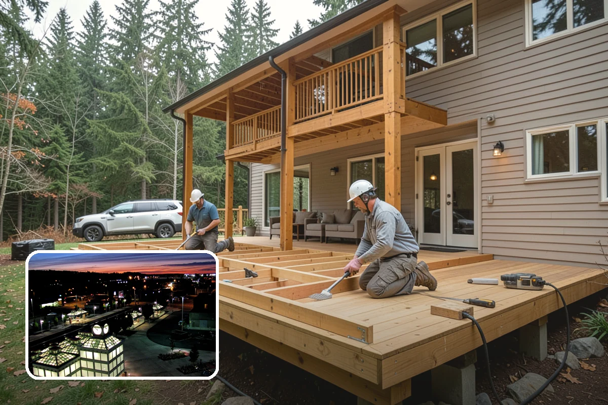 Slab Foundation Installation in Auburn, King County, WA - One integrated pour that serves as footing and floor