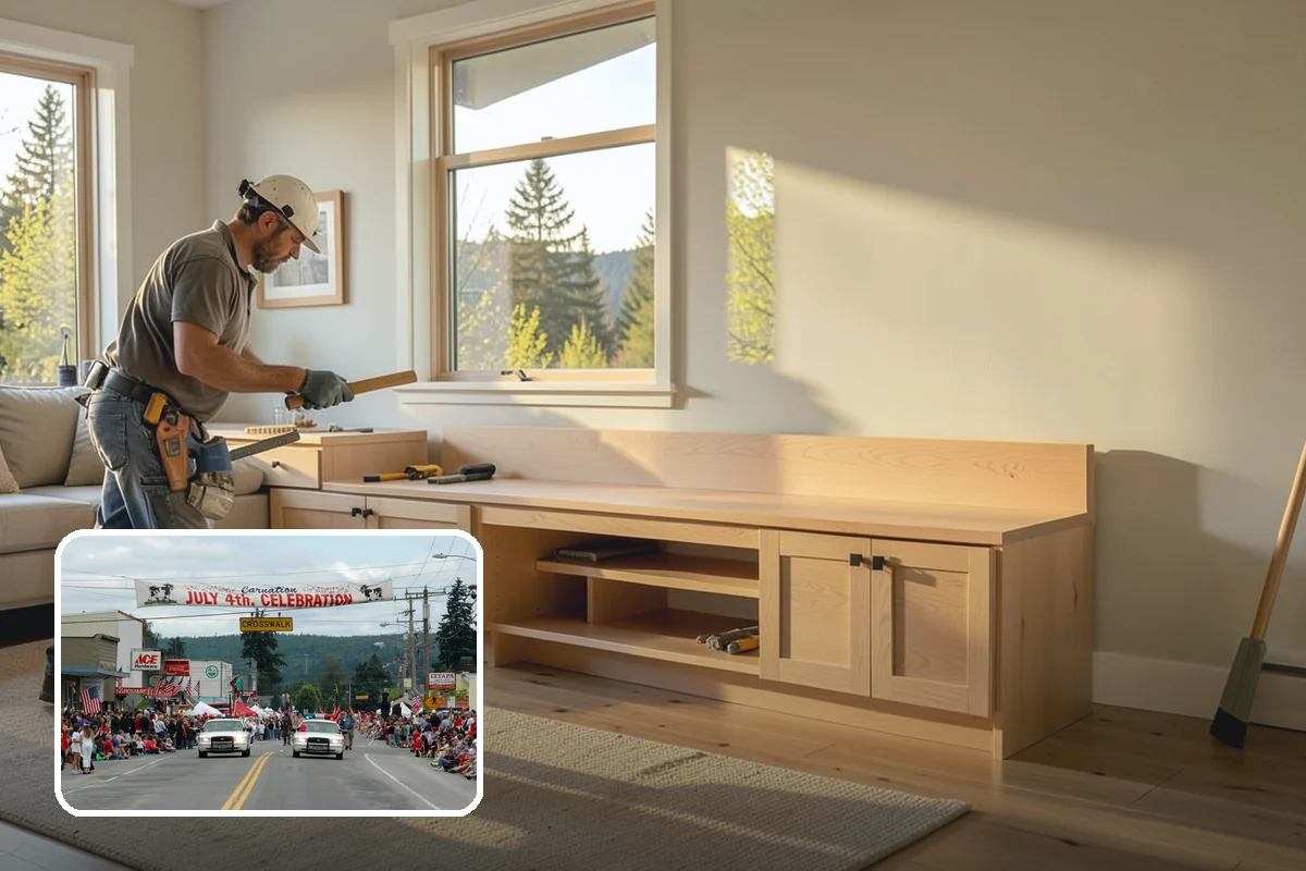 Slab Foundation Installation in Carnation, King County, WA - One integrated pour that serves as footing and floor