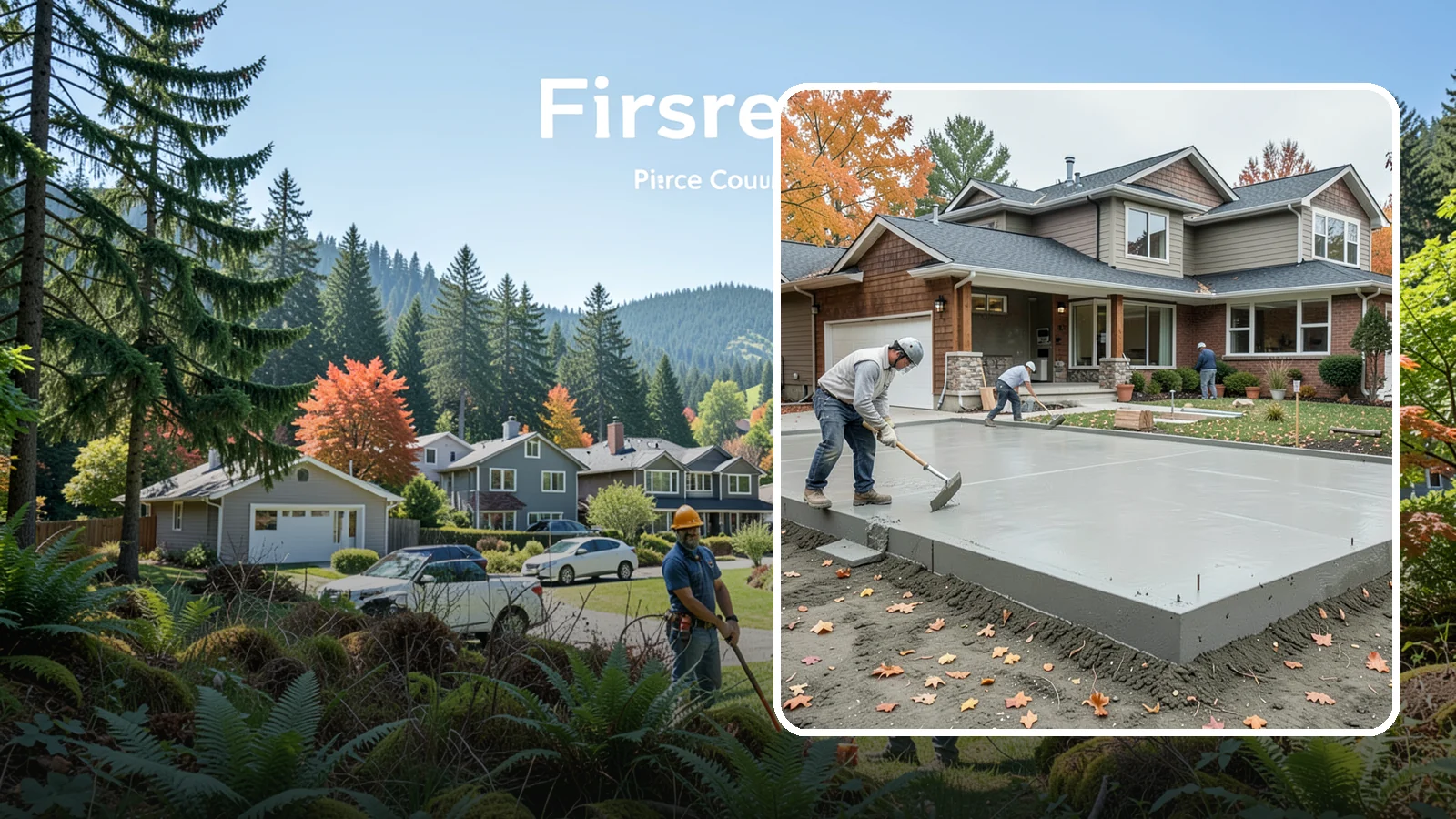 Slab Foundation Installation in Fircrest, Pierce County, WA - We pour monolithic and reinforced slab-on-grade foundations that give additions and homes a solid, ground-level base.
