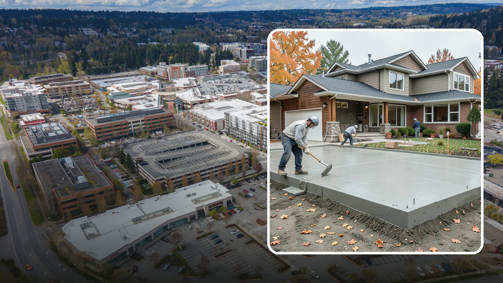 Slab Foundation Installation in Redmond, King County, WA - We pour monolithic and reinforced slab-on-grade foundations that give additions and homes a solid, ground-level base.