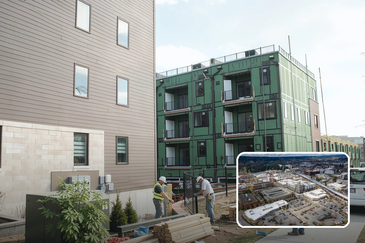 Slab Foundation Installation in Redmond, King County, WA - One integrated pour that serves as footing and floor