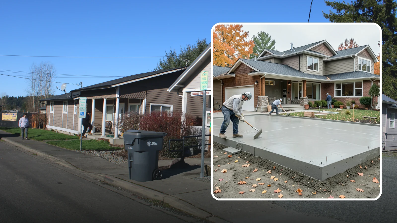 Slab Foundation Installation in South Prairie, Pierce County, WA - We pour monolithic and reinforced slab-on-grade foundations that give additions and homes a solid, ground-level base.