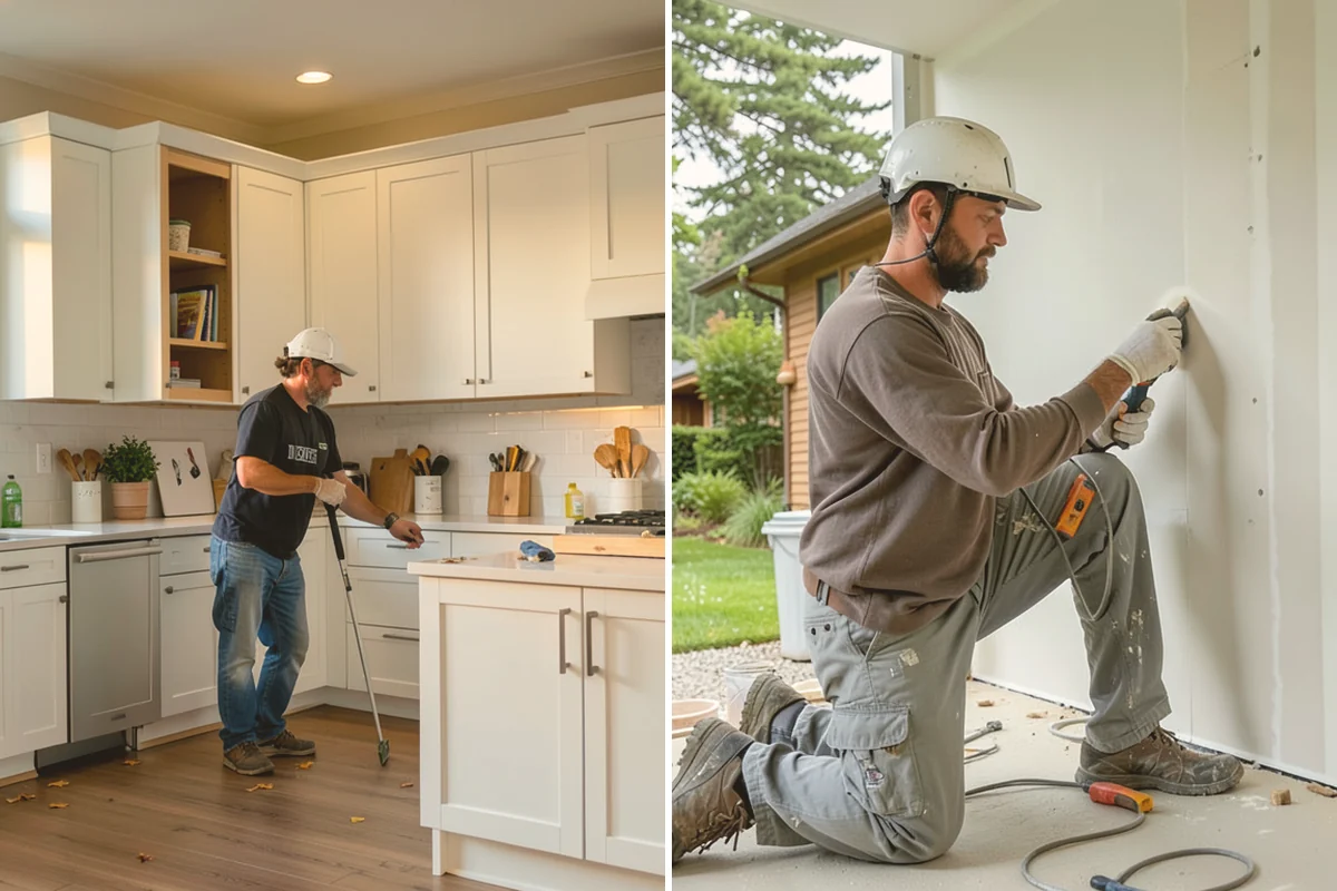 Slate Flooring Installation in Bothell, King County, WA - Sort slate tiles for color and thickness