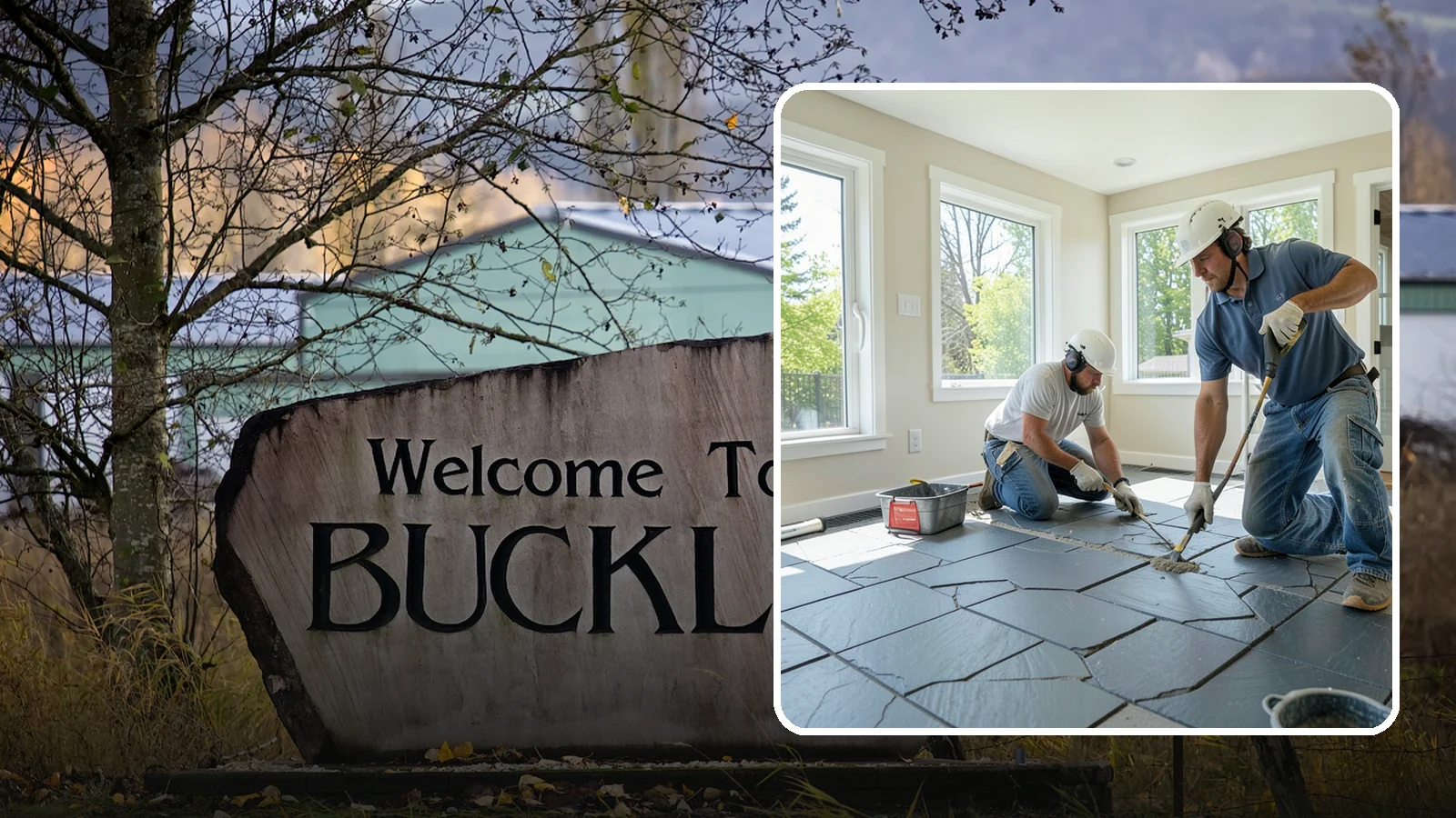 Slate Flooring Installation in Buckley, Pierce County, WA - Rugged slate flooring installation that delivers natural slip resistance and earthy texture for high-traffic areas.