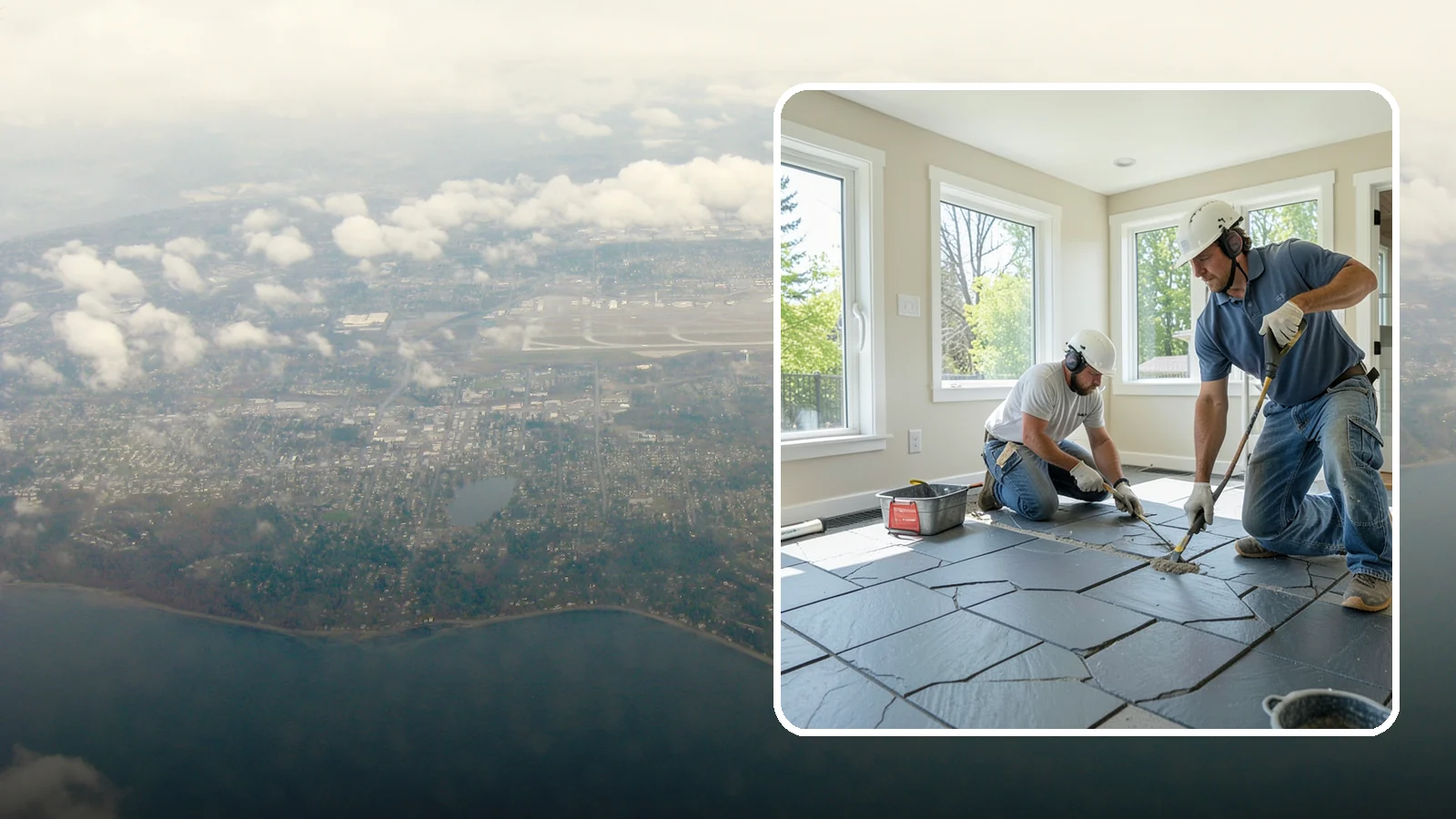 Slate Flooring Installation in Burien, King County, WA - Rugged slate flooring installation that delivers natural slip resistance and earthy texture for high-traffic areas.