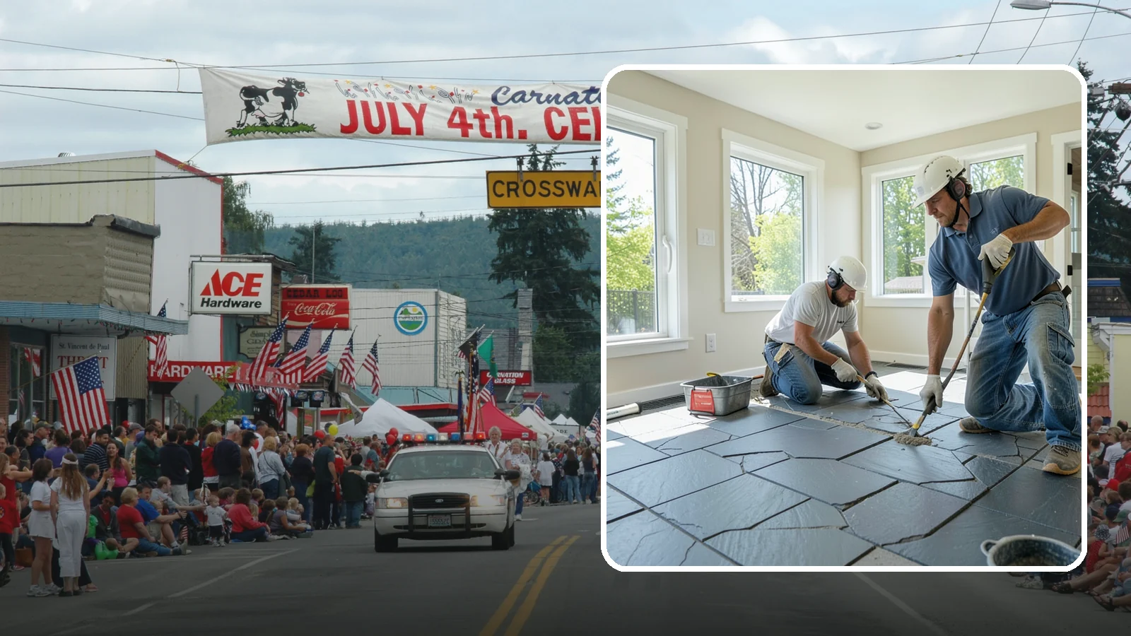 Slate Flooring Installation in Carnation, King County, WA - Rugged slate flooring installation that delivers natural slip resistance and earthy texture for high-traffic areas.