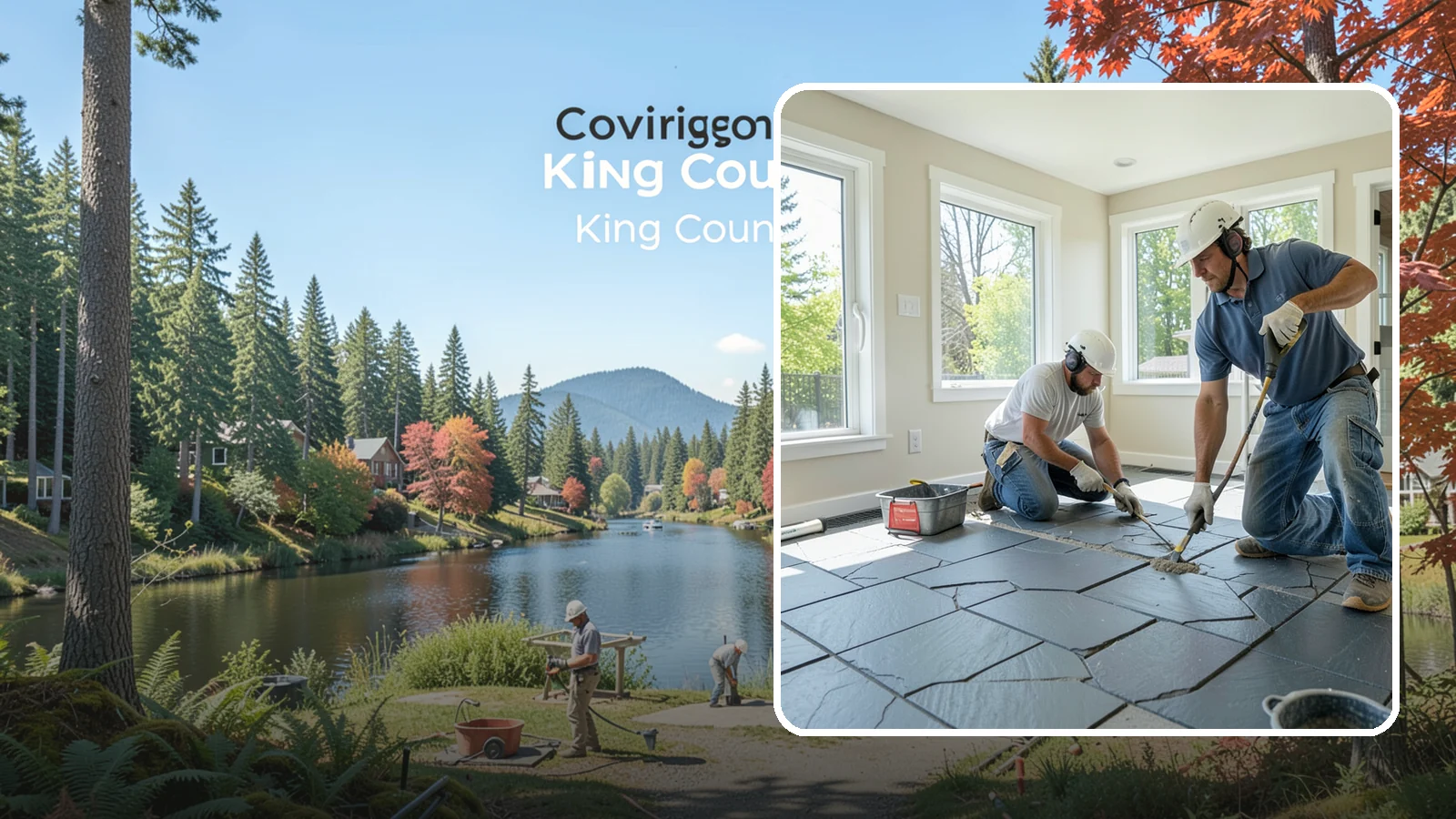 Slate Flooring Installation in Covington, King County, WA - Rugged slate flooring installation that delivers natural slip resistance and earthy texture for high-traffic areas.