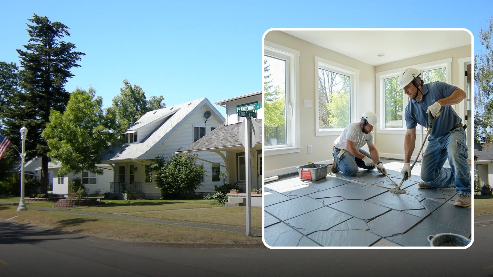 Slate Flooring Installation in DuPont, Pierce County, WA - Rugged slate flooring installation that delivers natural slip resistance and earthy texture for high-traffic areas.