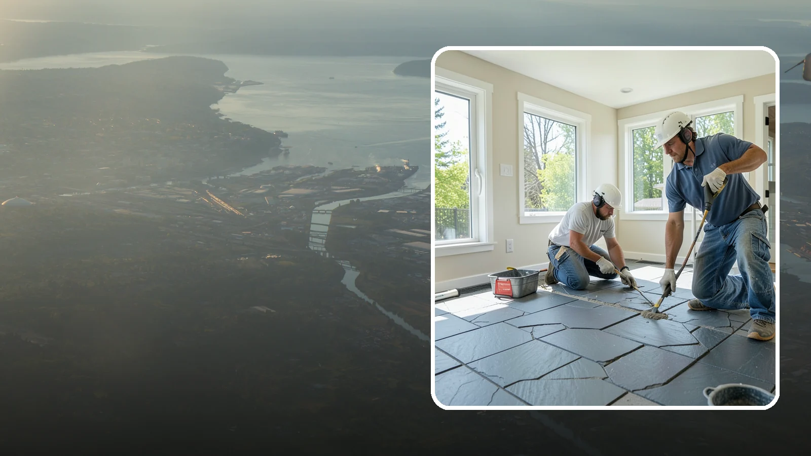 Slate Flooring Installation in Fife, Pierce County, WA - Rugged slate flooring installation that delivers natural slip resistance and earthy texture for high-traffic areas.