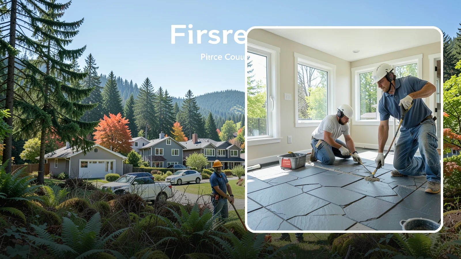 Slate Flooring Installation in Fircrest, Pierce County, WA - Rugged slate flooring installation that delivers natural slip resistance and earthy texture for high-traffic areas.