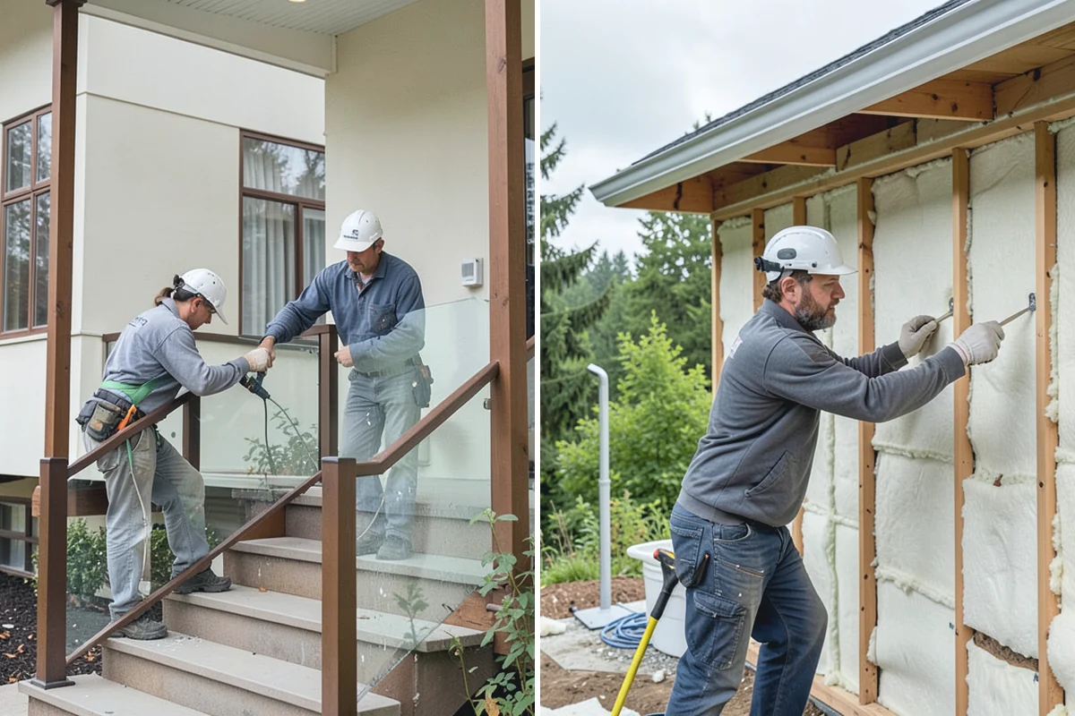 Slate Flooring Installation in Hamilton, Skagit County, WA - Sort slate tiles for color and thickness