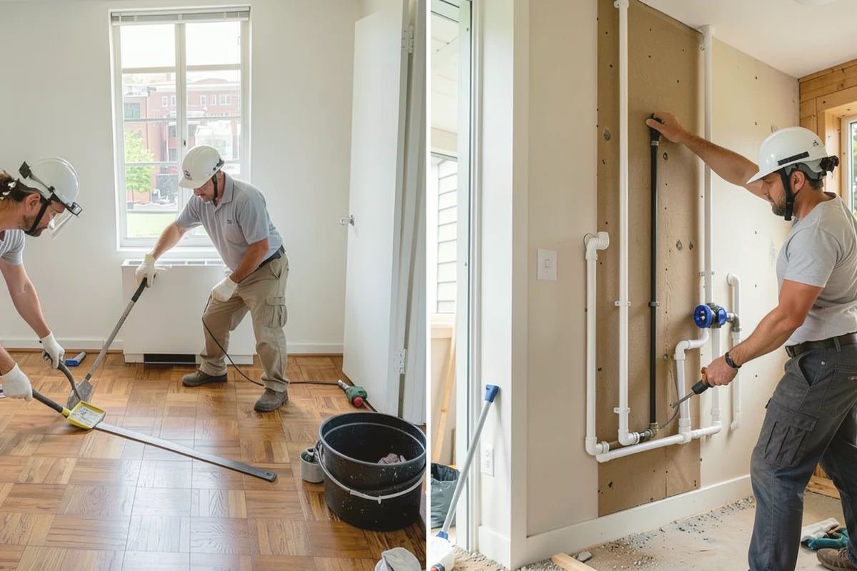 Slate Flooring Installation in Lake Stevens, Snohomish County, WA - Sort slate tiles for color and thickness