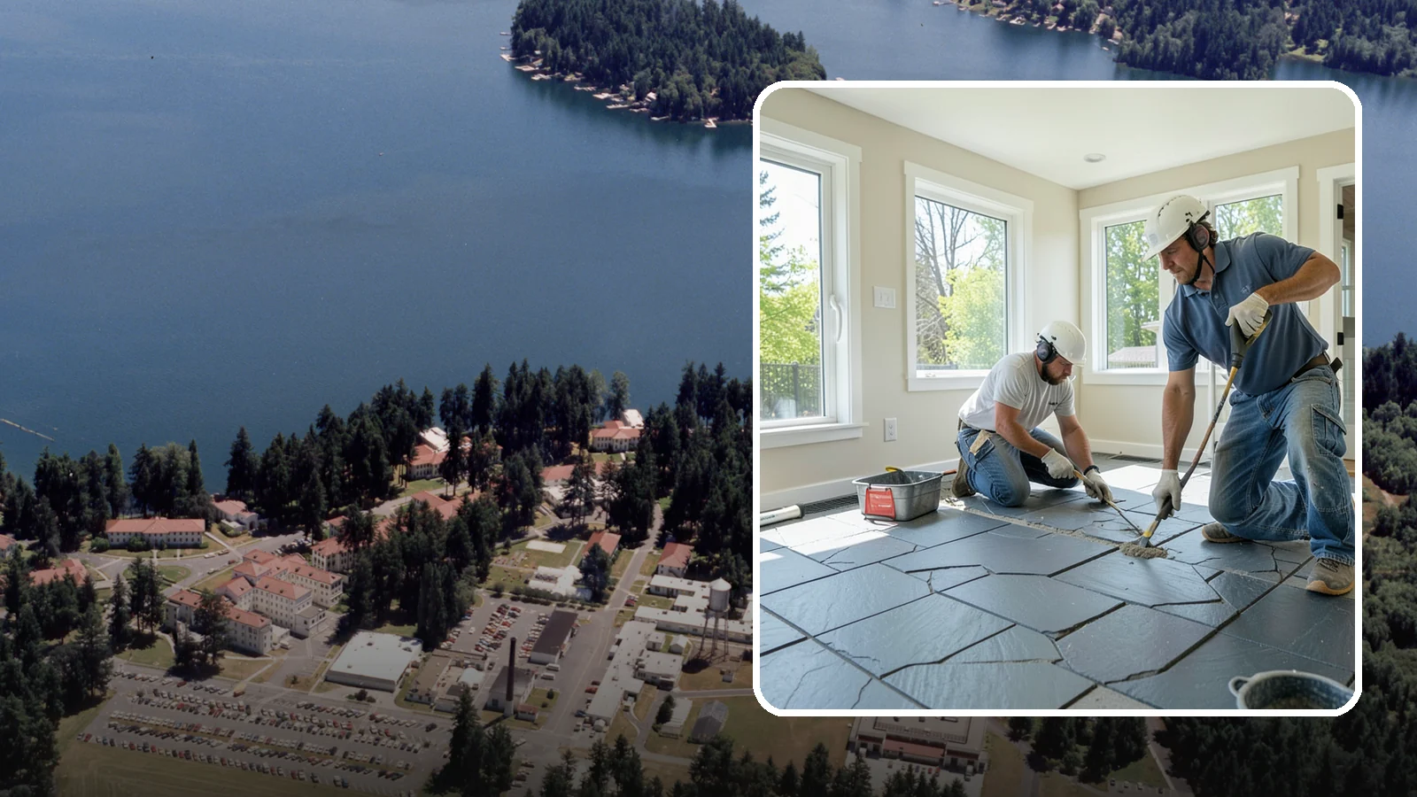 Slate Flooring Installation in Lakewood, Pierce County, WA - Rugged slate flooring installation that delivers natural slip resistance and earthy texture for high-traffic areas.