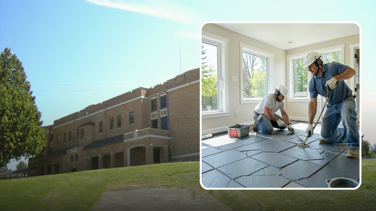 Slate Flooring Installation in Maple Valley, King County, WA - Rugged slate flooring installation that delivers natural slip resistance and earthy texture for high-traffic areas.