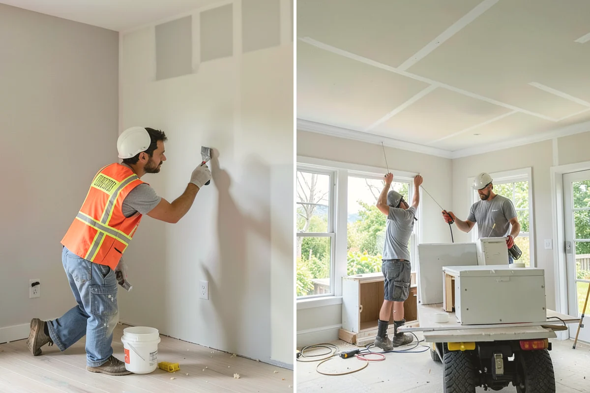 Slate Flooring Installation in Mercer Island, King County, WA - Sort slate tiles for color and thickness
