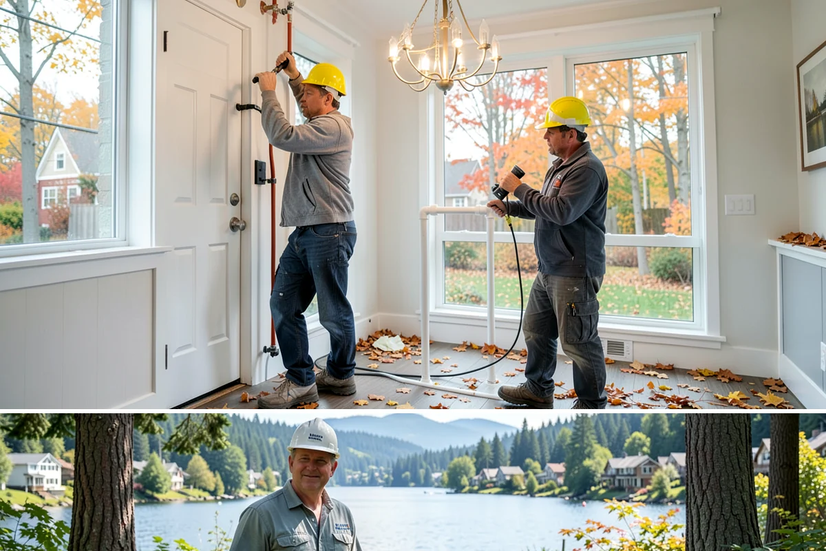 Slate Flooring Installation in Milton, King County, WA - Slate floors can be installed year-round and are especially valued heading into the wet season for their wet-grip traction.