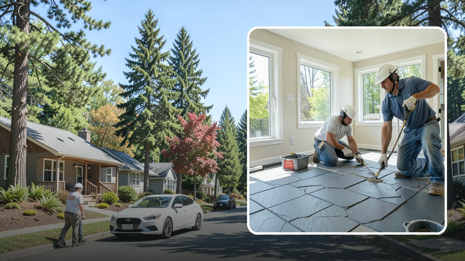 Slate Flooring Installation in Orting, Pierce County, WA - Rugged slate flooring installation that delivers natural slip resistance and earthy texture for high-traffic areas.