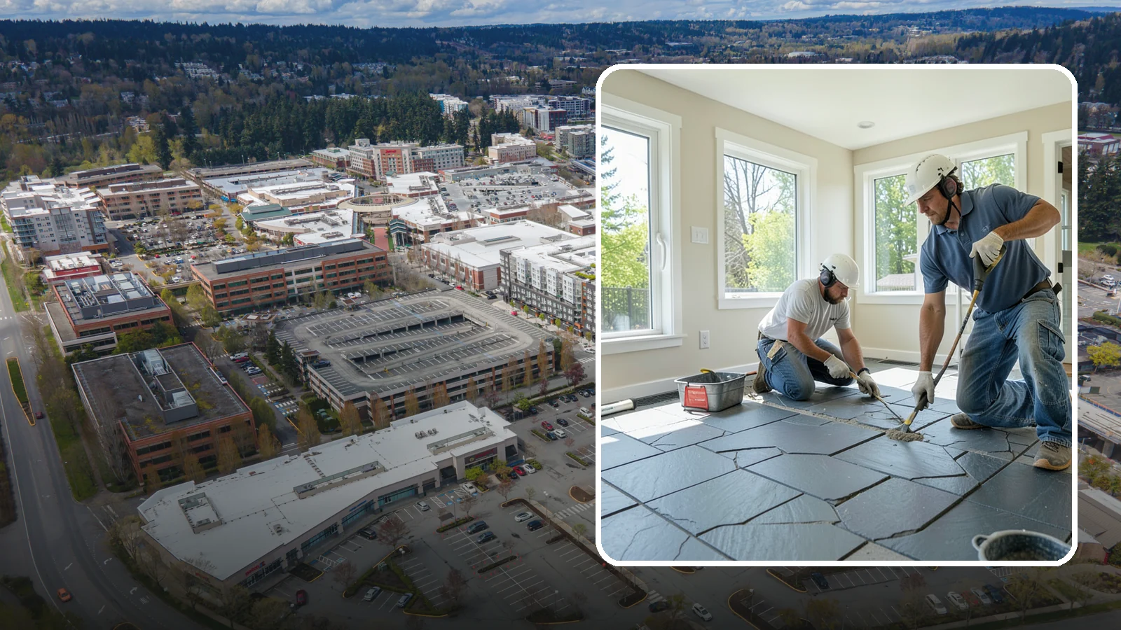 Slate Flooring Installation in Redmond, King County, WA - Rugged slate flooring installation that delivers natural slip resistance and earthy texture for high-traffic areas.