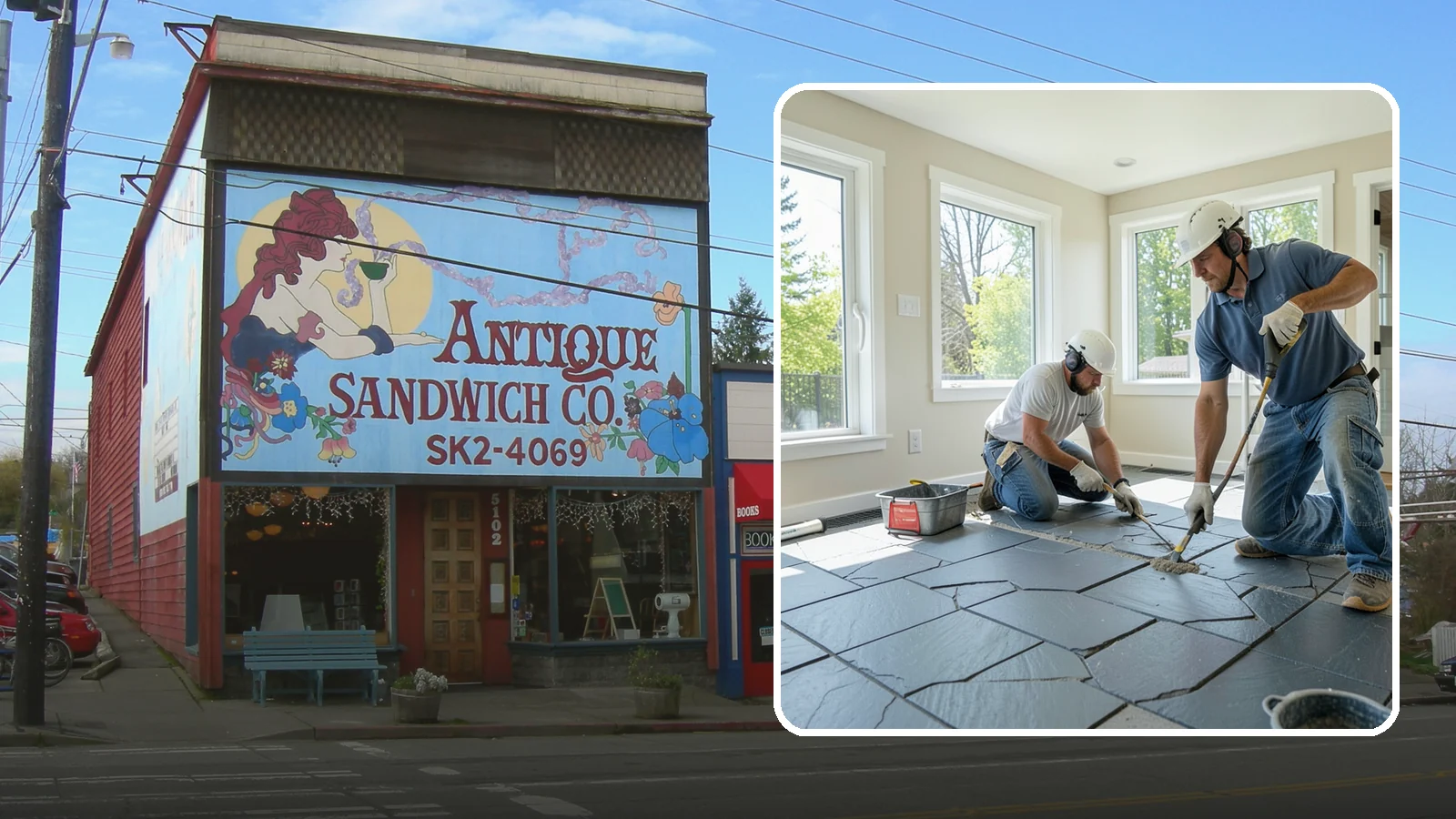 Slate Flooring Installation in Ruston, Pierce County, WA - Rugged slate flooring installation that delivers natural slip resistance and earthy texture for high-traffic areas.