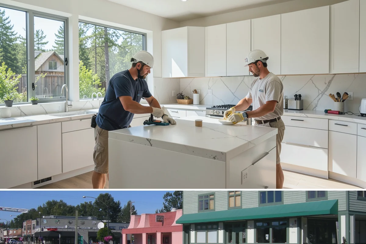 Slate Flooring Installation in Snoqualmie, King County, WA - Slate floors can be installed year-round and are especially valued heading into the wet season for their wet-grip traction.