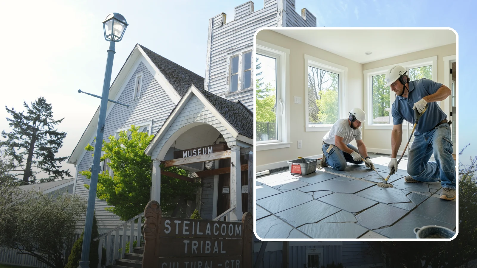 Slate Flooring Installation in Steilacoom, Pierce County, WA - Rugged slate flooring installation that delivers natural slip resistance and earthy texture for high-traffic areas.
