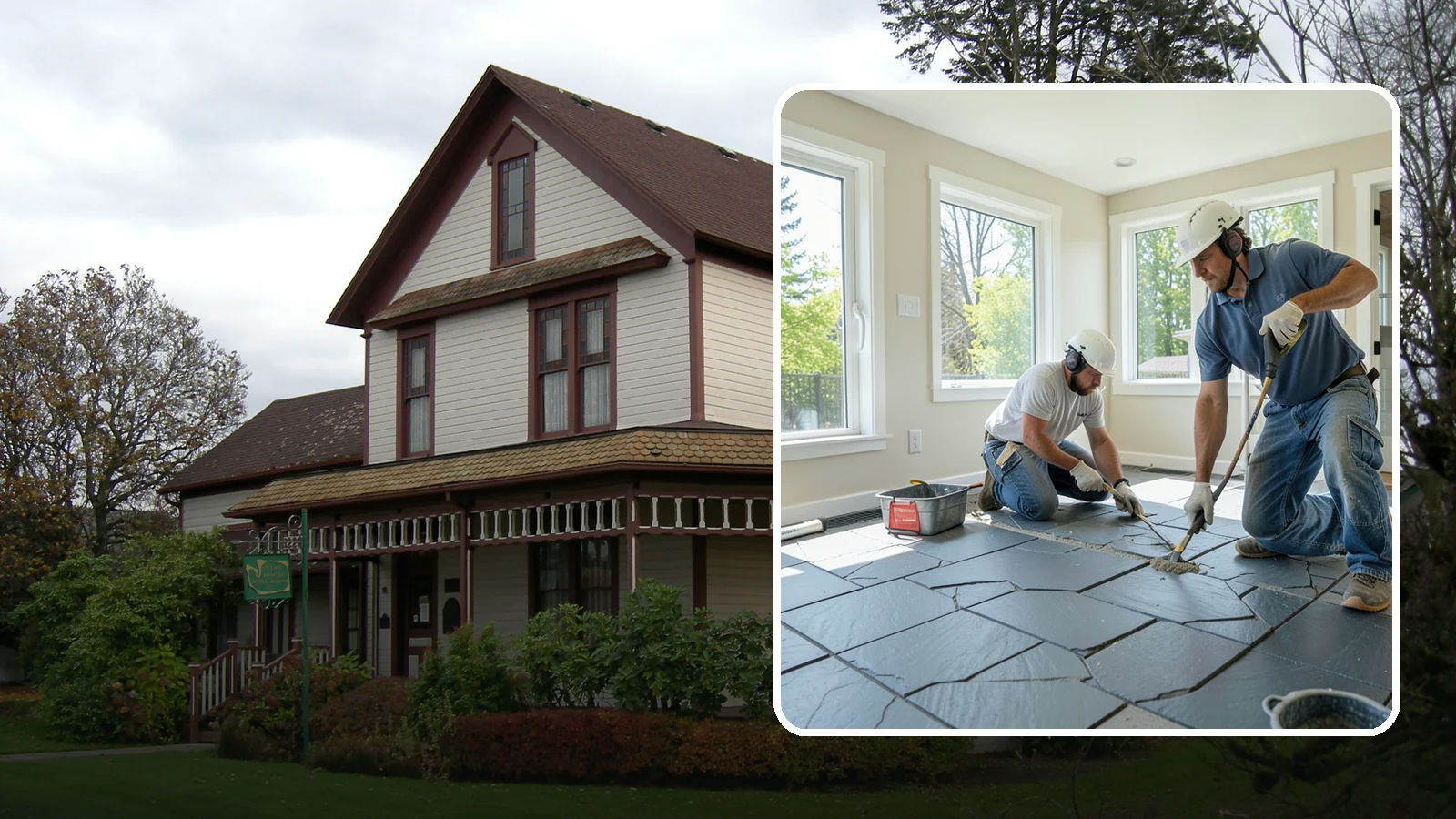 Slate Flooring Installation in Sumner, Pierce County, WA - Rugged slate flooring installation that delivers natural slip resistance and earthy texture for high-traffic areas.