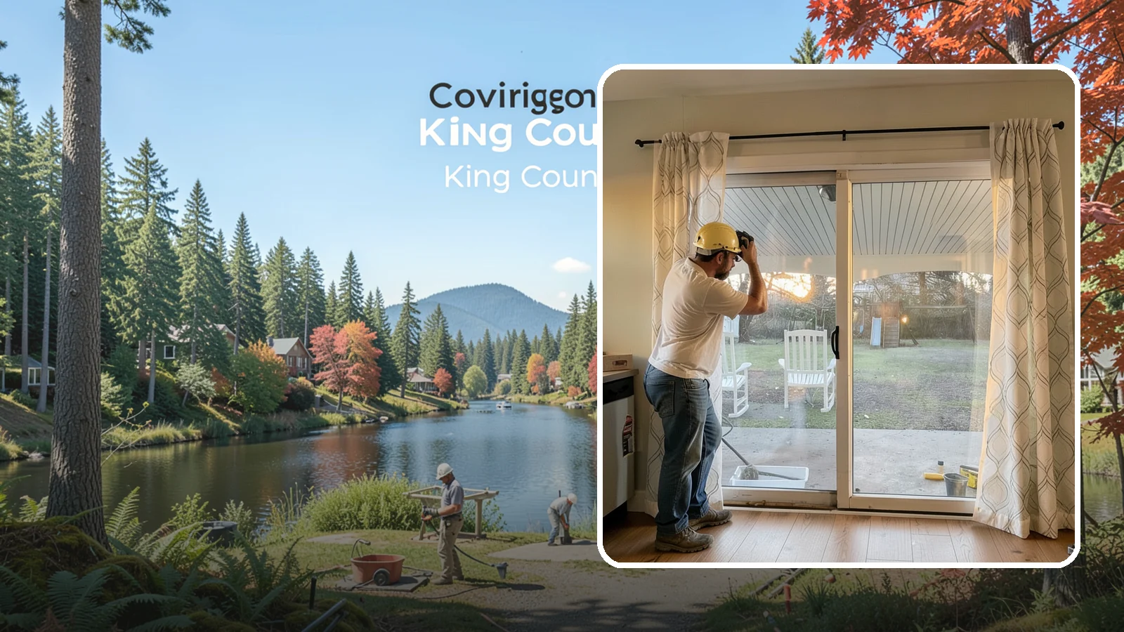 Sliding Glass Door Installation in Covington, King County, WA - Space-saving sliding glass doors that maximize light and glide smoothly for easy backyard access.