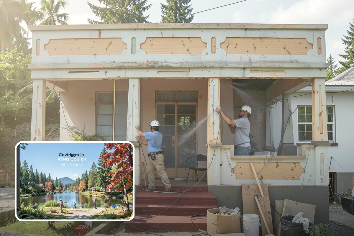 Sliding Glass Door Installation in Covington, King County, WA - Broad glass expanse without swing clearance