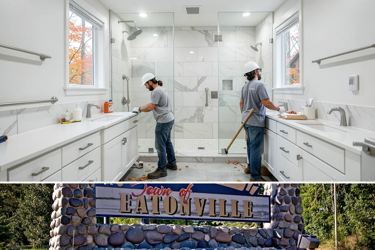Sliding Glass Door Installation in Eatonville, Pierce County, WA - Warmer, drier months keep the opening protected during install, though we can weather-tent the work when needed.