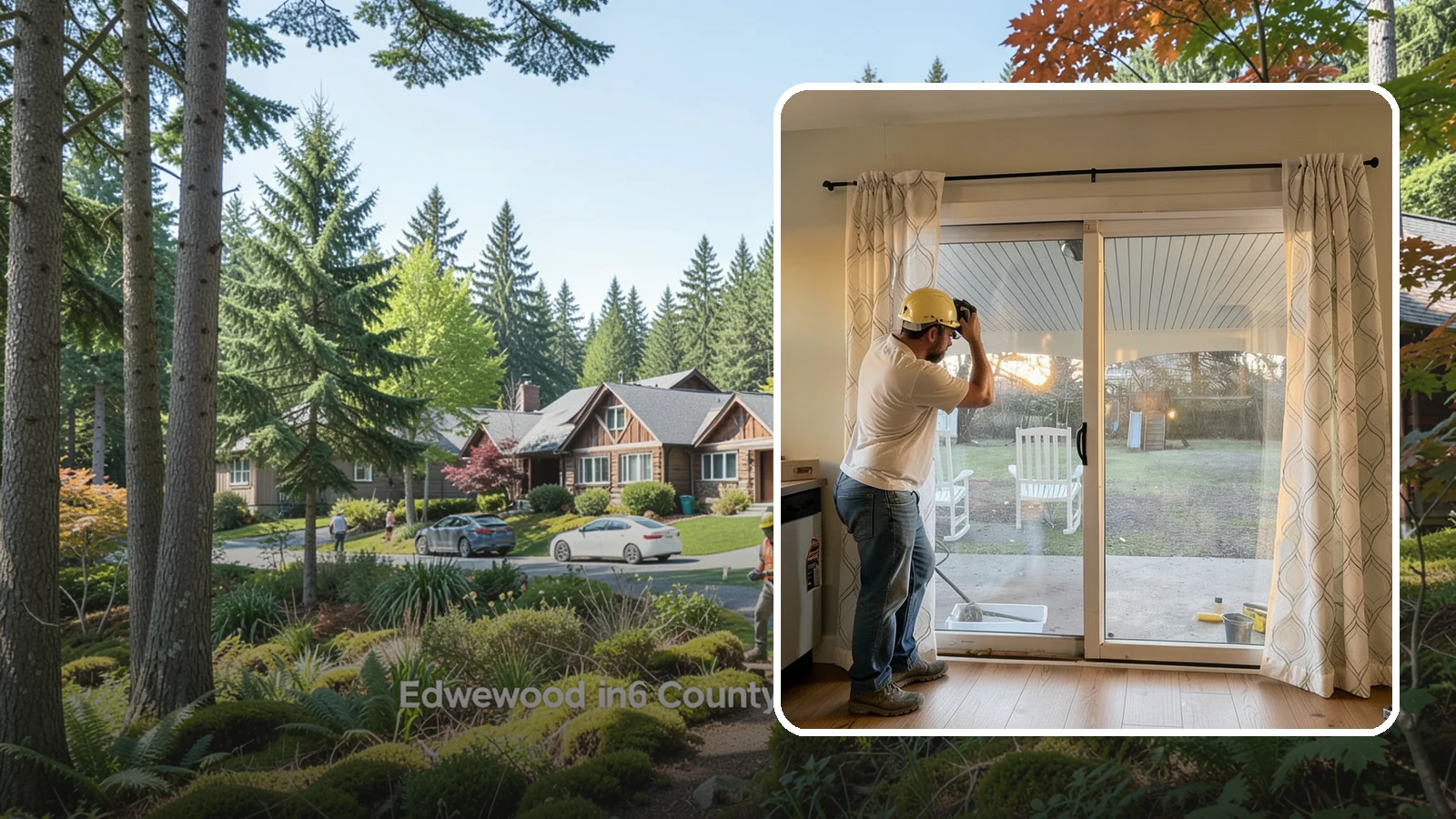 Sliding Glass Door Installation in Edgewood, Pierce County, WA - Space-saving sliding glass doors that maximize light and glide smoothly for easy backyard access.