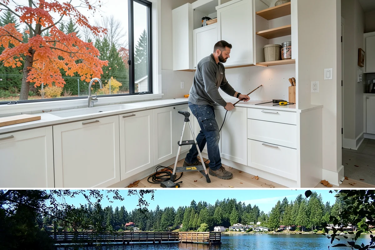 Sliding Glass Door Installation in Federal Way, King County, WA - Warmer, drier months keep the opening protected during install, though we can weather-tent the work when needed.