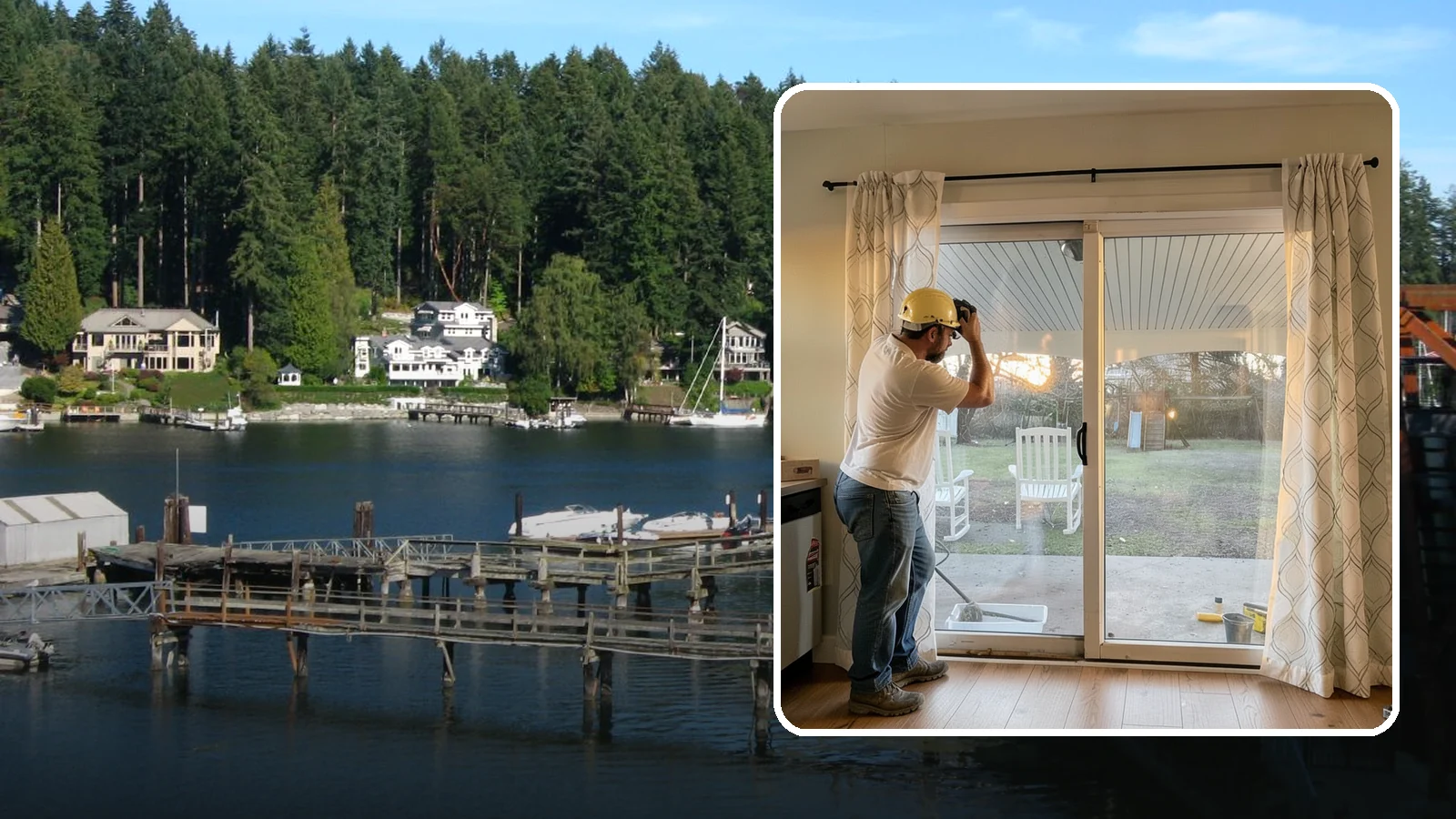 Sliding Glass Door Installation in Gig Harbor, Pierce County, WA - Space-saving sliding glass doors that maximize light and glide smoothly for easy backyard access.