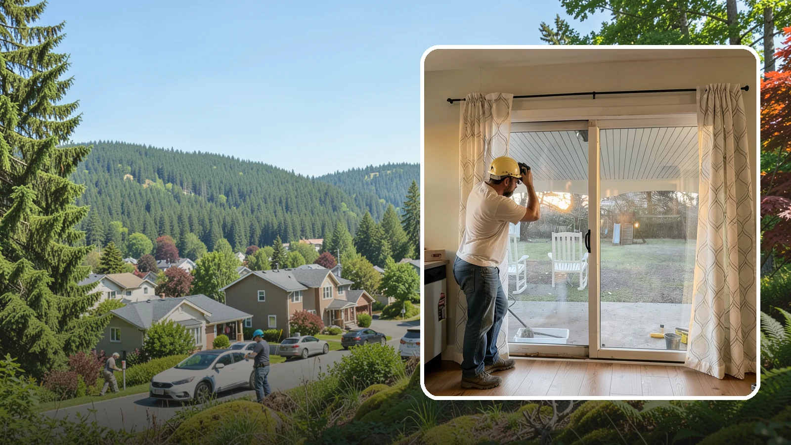 Sliding Glass Door Installation in Index, Snohomish County, WA - Space-saving sliding glass doors that maximize light and glide smoothly for easy backyard access.