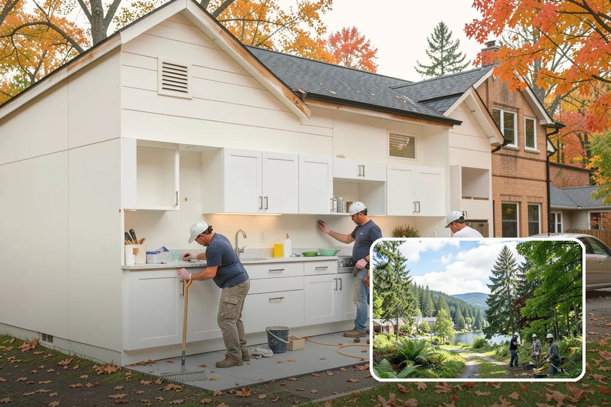 Sliding Glass Door Installation in Lake Forest Park, King County, WA - Broad glass expanse without swing clearance