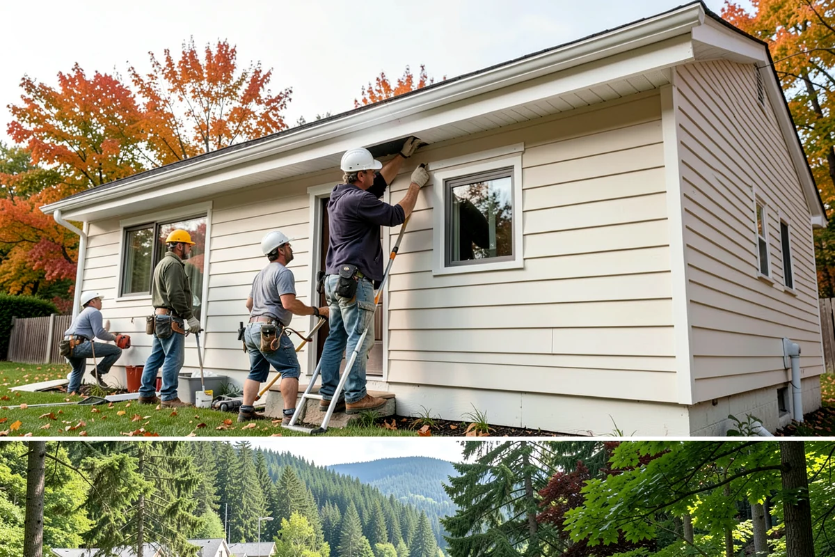 Sliding Glass Door Installation in Lake Forest Park, King County, WA - Warmer, drier months keep the opening protected during install, though we can weather-tent the work when needed.