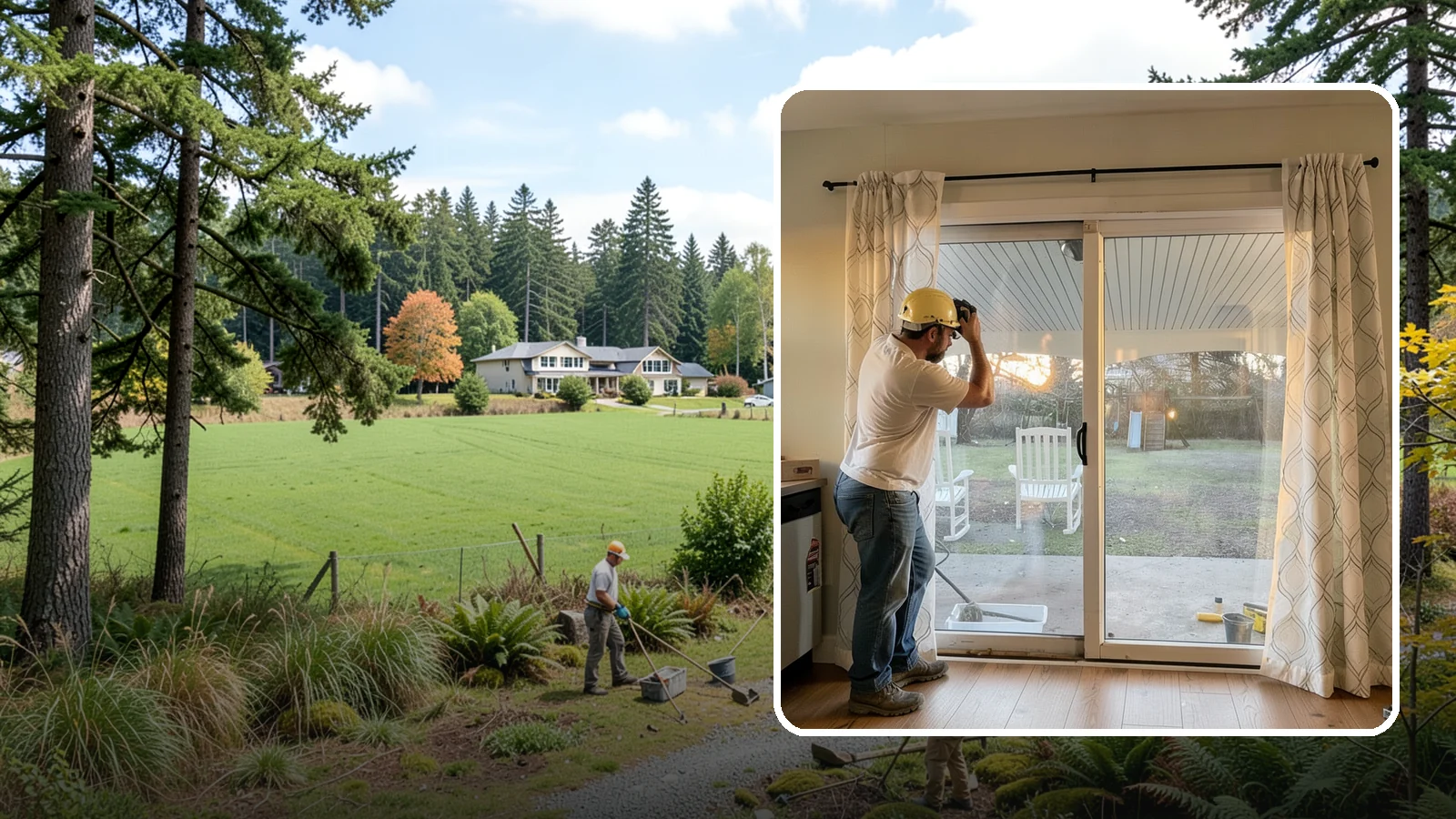 Sliding Glass Door Installation in Lyman, Skagit County, WA - Space-saving sliding glass doors that maximize light and glide smoothly for easy backyard access.