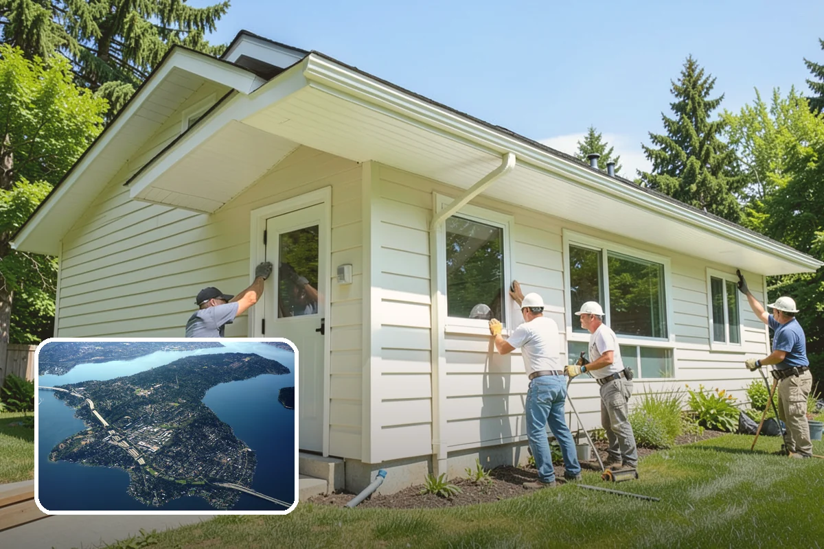Sliding Glass Door Installation in Mercer Island, King County, WA - Broad glass expanse without swing clearance