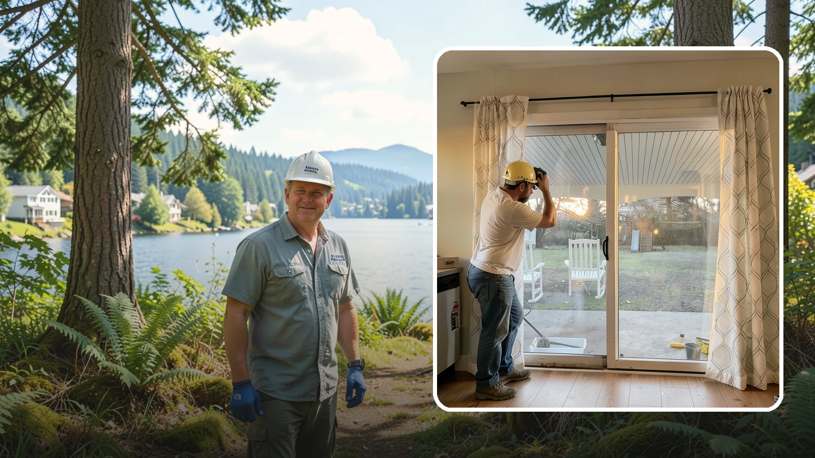 Sliding Glass Door Installation in Milton, King County, WA - Space-saving sliding glass doors that maximize light and glide smoothly for easy backyard access.